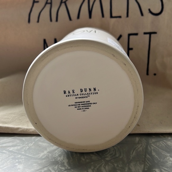 This is a Rae Dunn Love Canister. - Picture 2 of 3